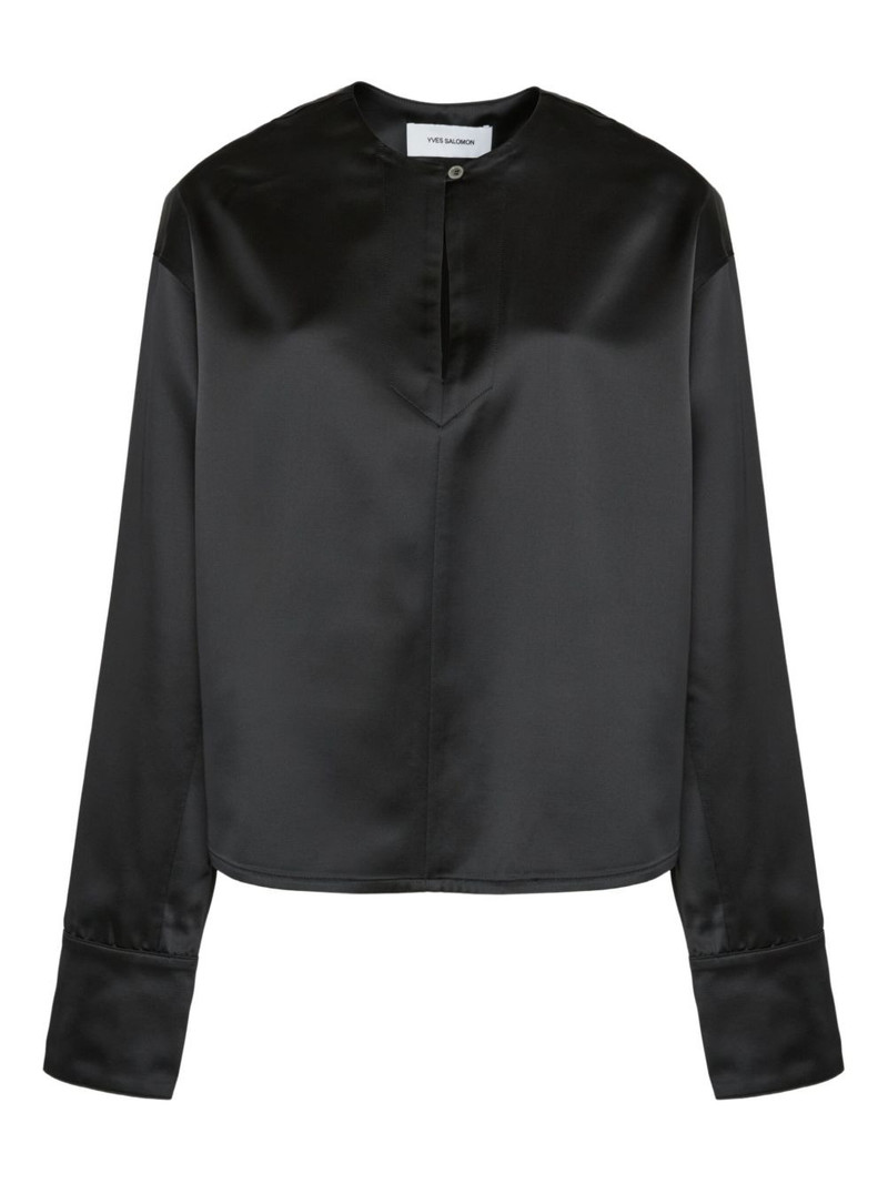 wool blend blouse 1