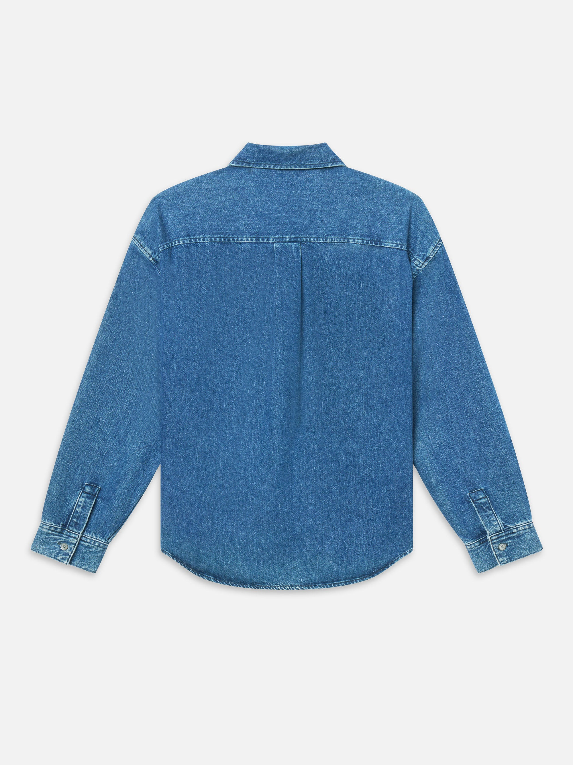 Button Down Relaxed Denim Shirt in Palma - 3