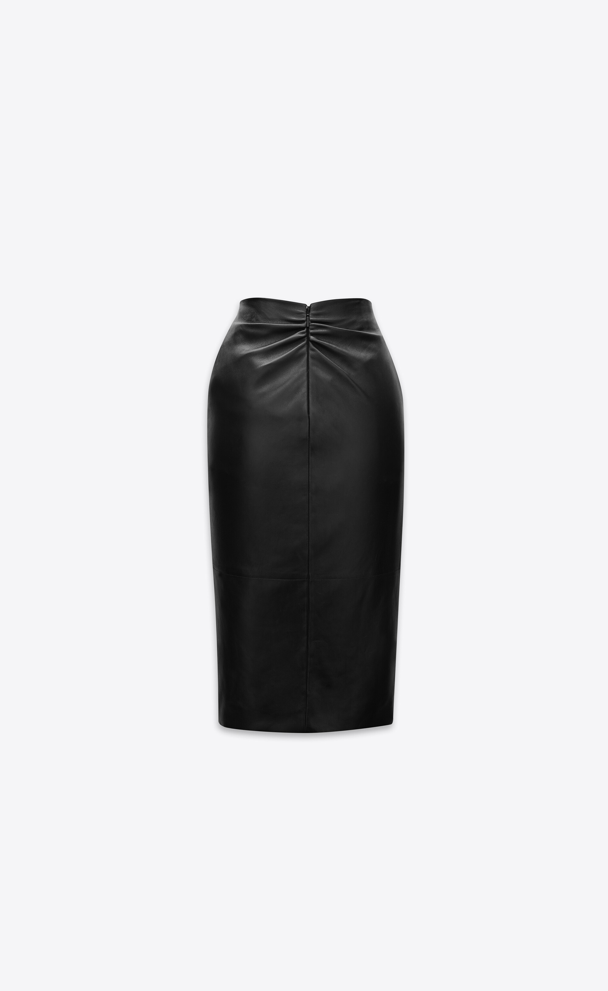 twist pencil skirt in lambskin - 3