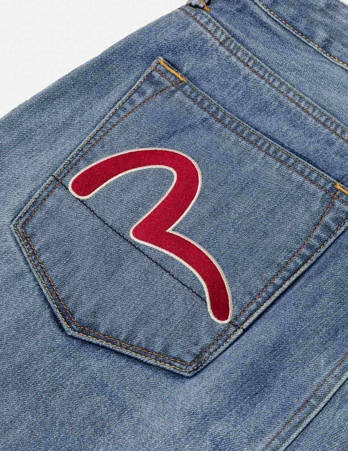 Fisherman Godhead Laser Print Cropped Jeans #2027 - 5