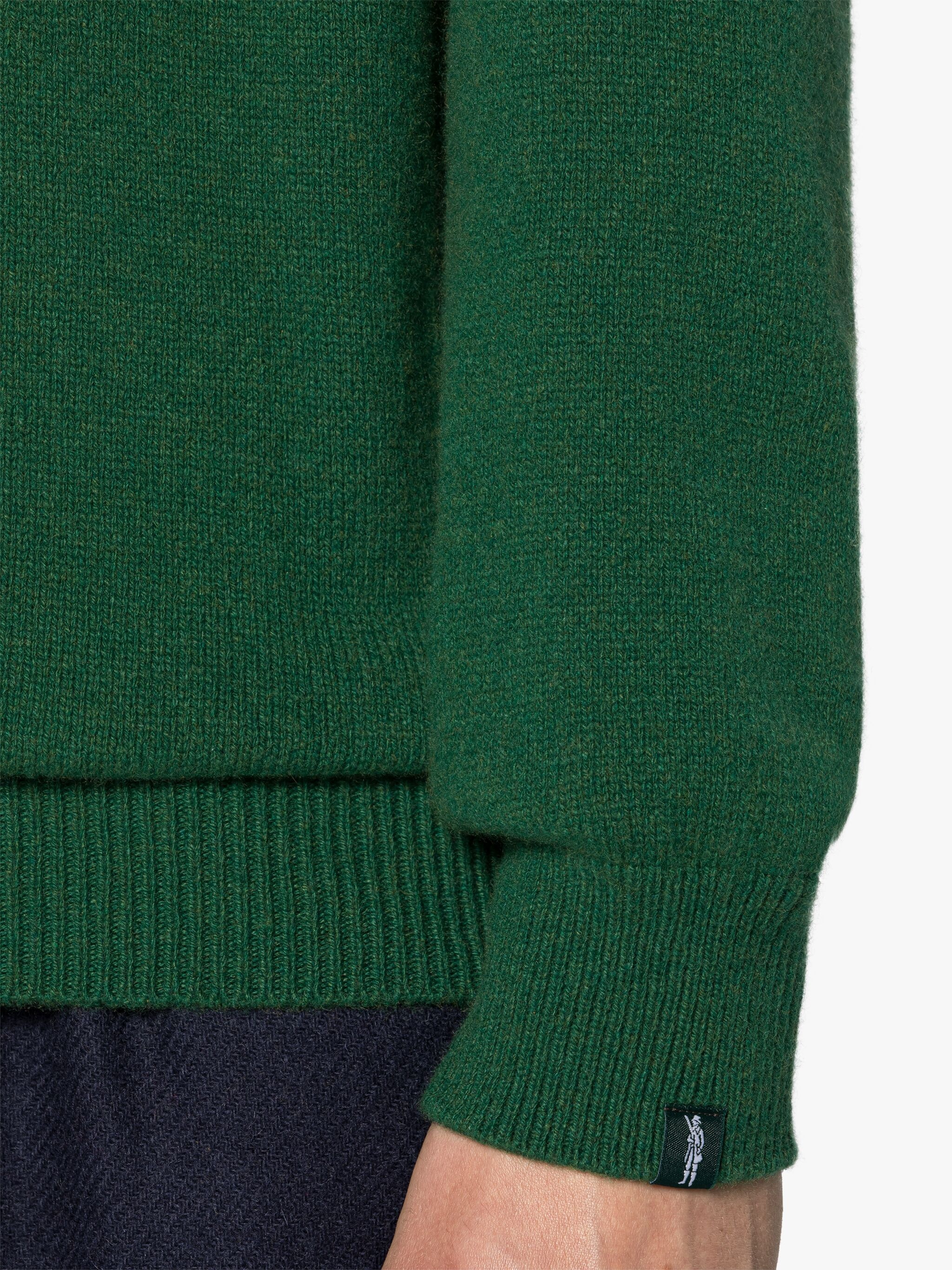 HOLKHAM GREEN CASHMERE CREWNECK SWEATER - 6