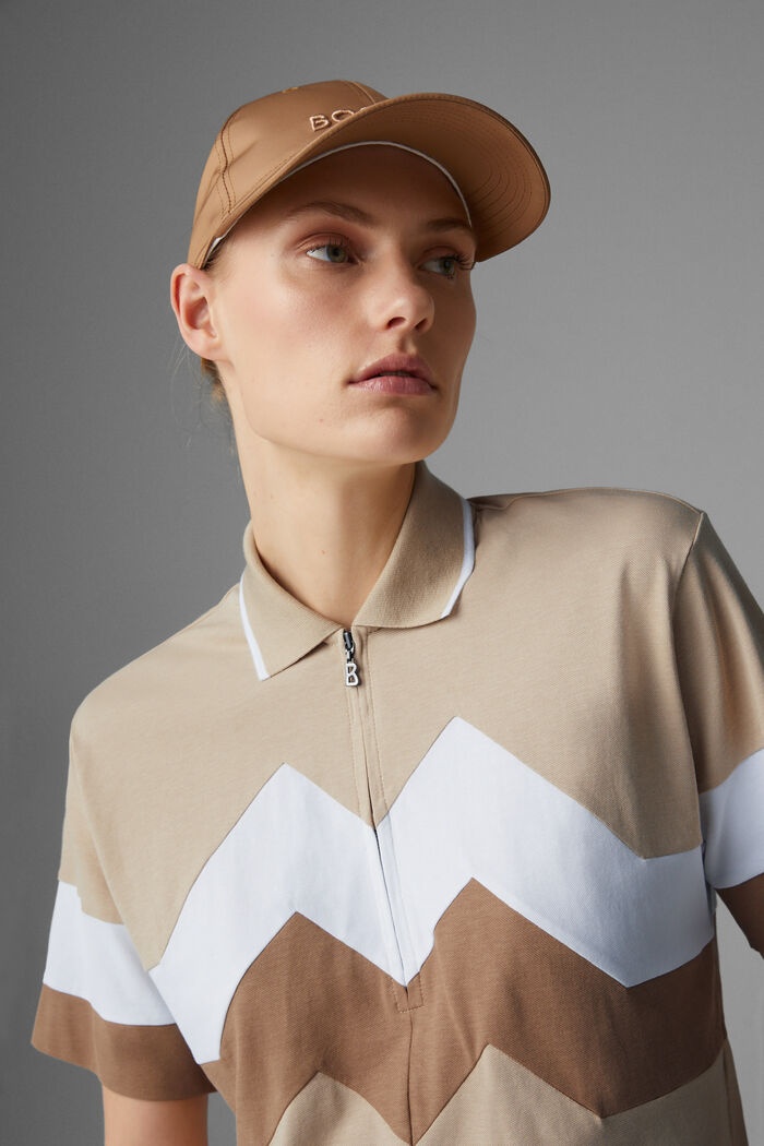 Anabel Polo shirt in Beige/Camel/White - 4