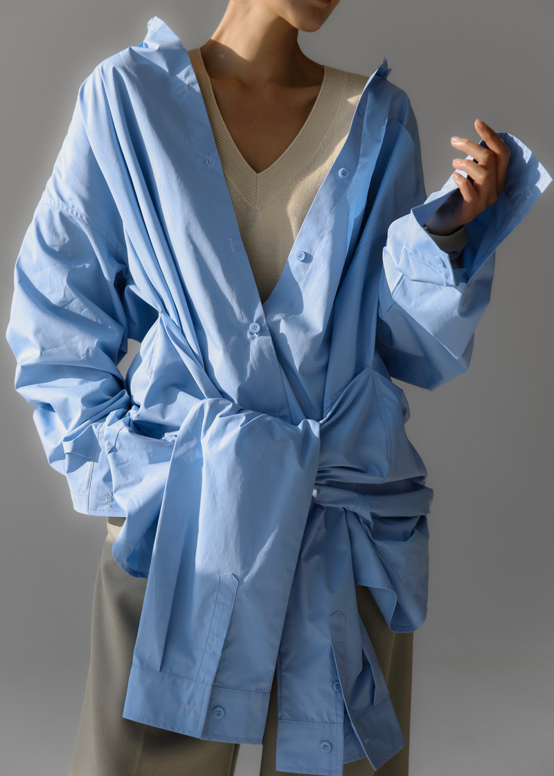 Birkholm Double Sleeve Tie Shirt - Blue 9