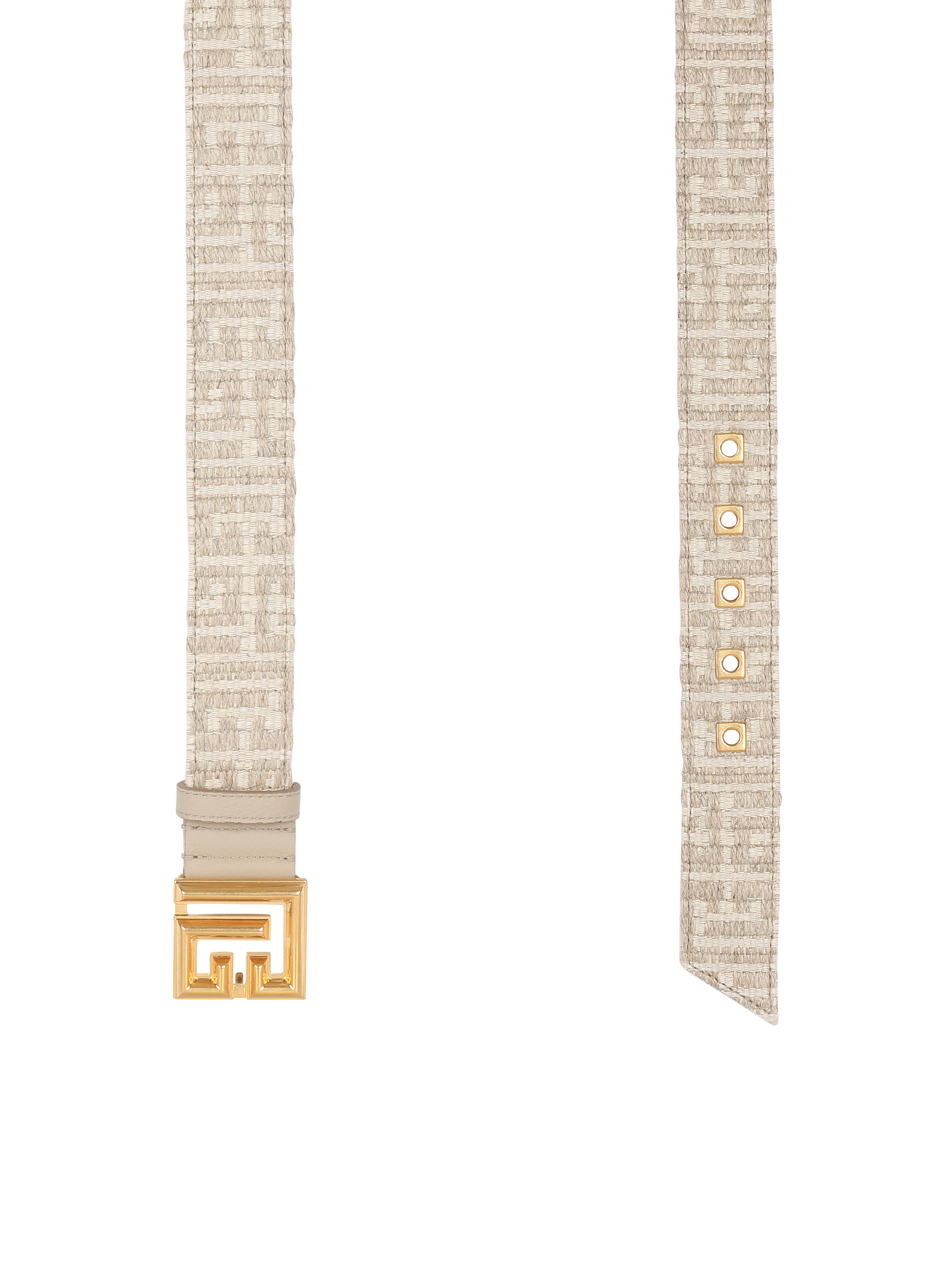 PB Belt in monogrammed raffia - 4