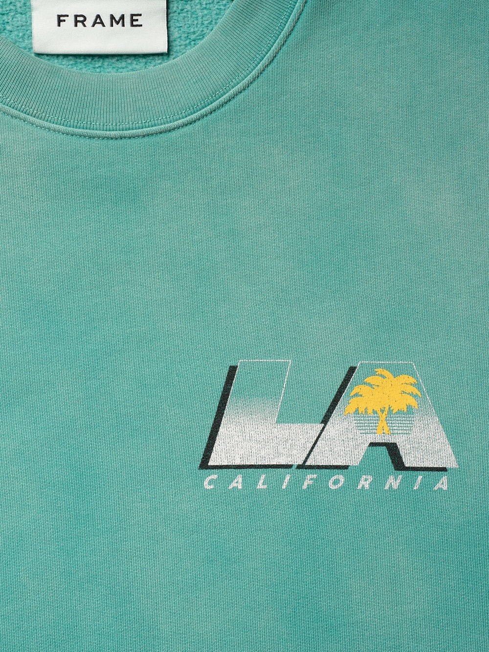 Vintage Washed Sweatshirt in Aqua Blue - 6