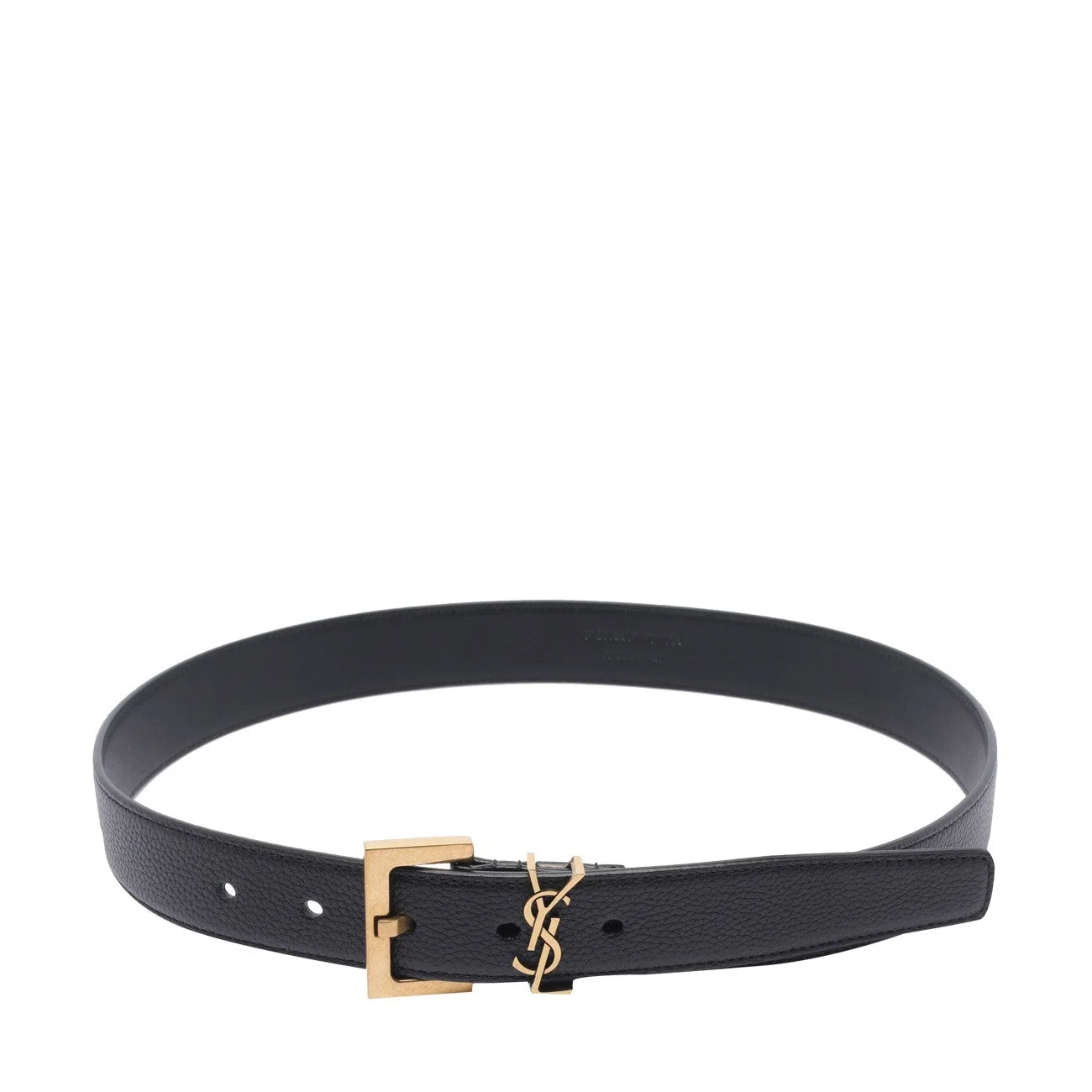 Saint Laurent Women Cassandre Belt With Square Buckle - 1