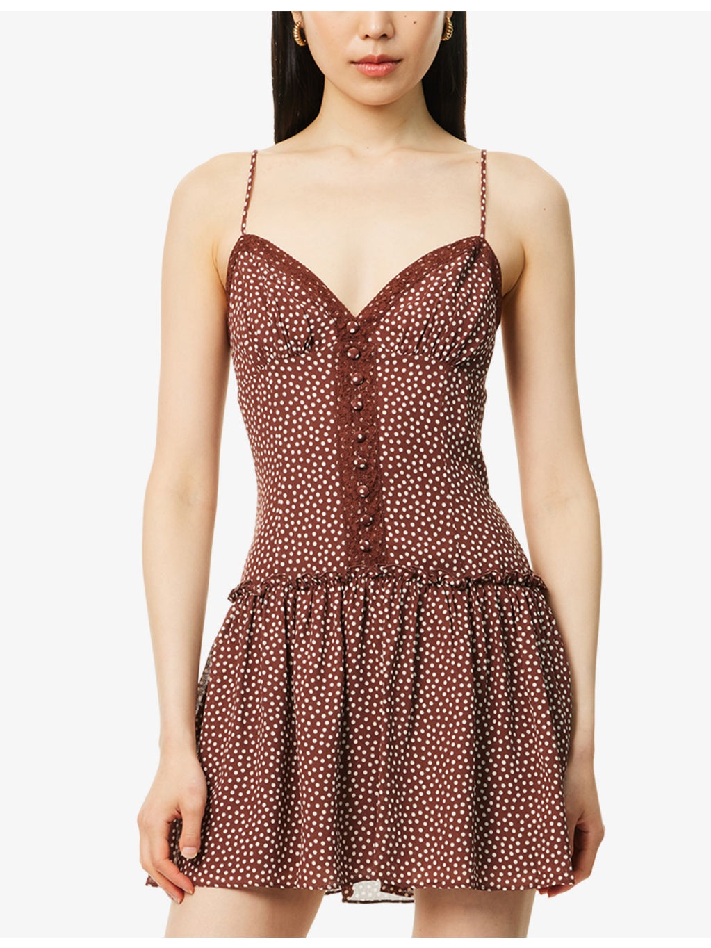 Citrus Polka-Dot Woven Mini Dress - 3