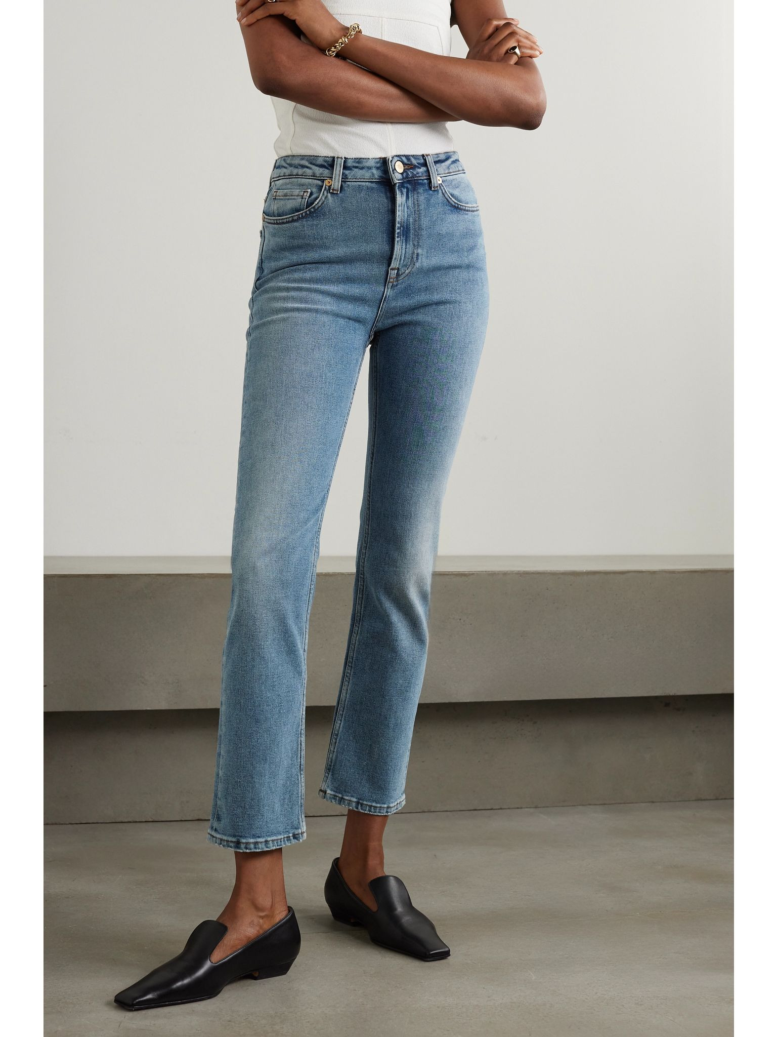 Marlo high-rise straight-leg jeans Blue - 3