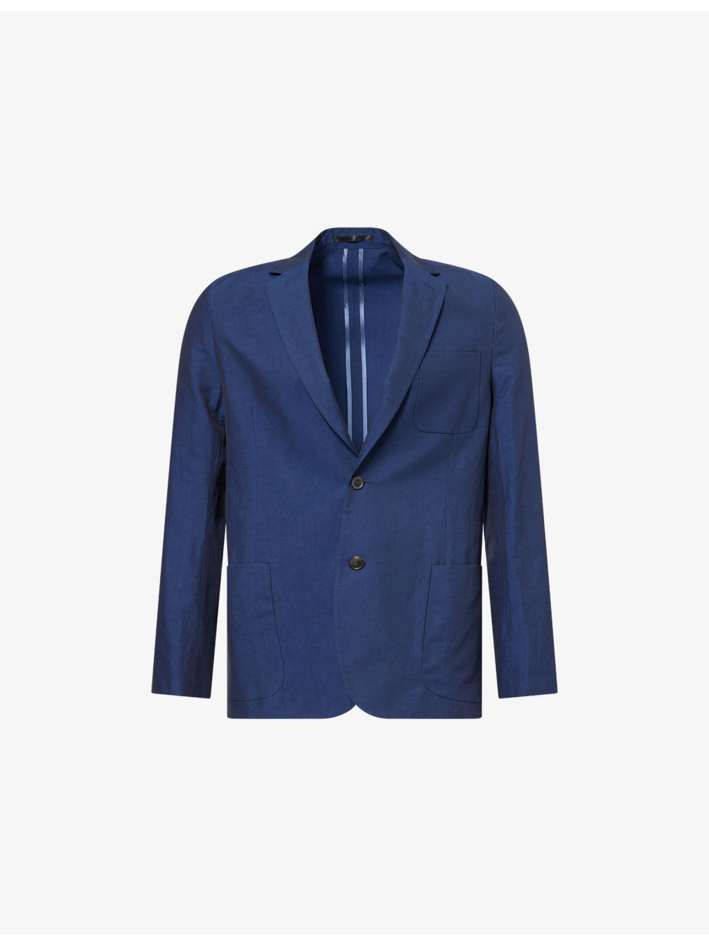 Single-Breasted Slim-Fit Cotton and Linen-Blend Blazer - 1