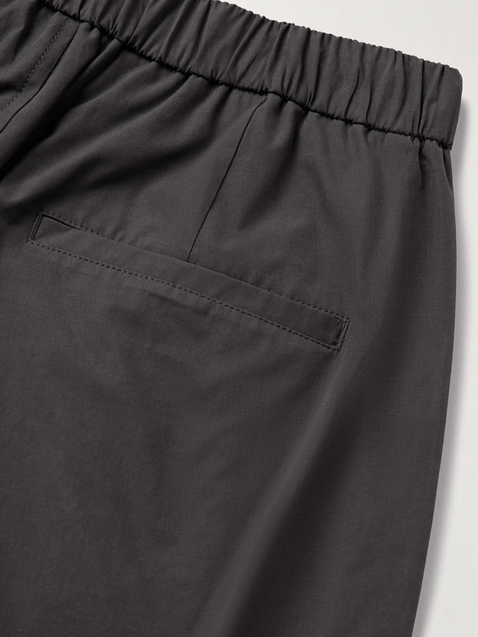 Wide-Leg Poplin Drawstring Trousers - 5