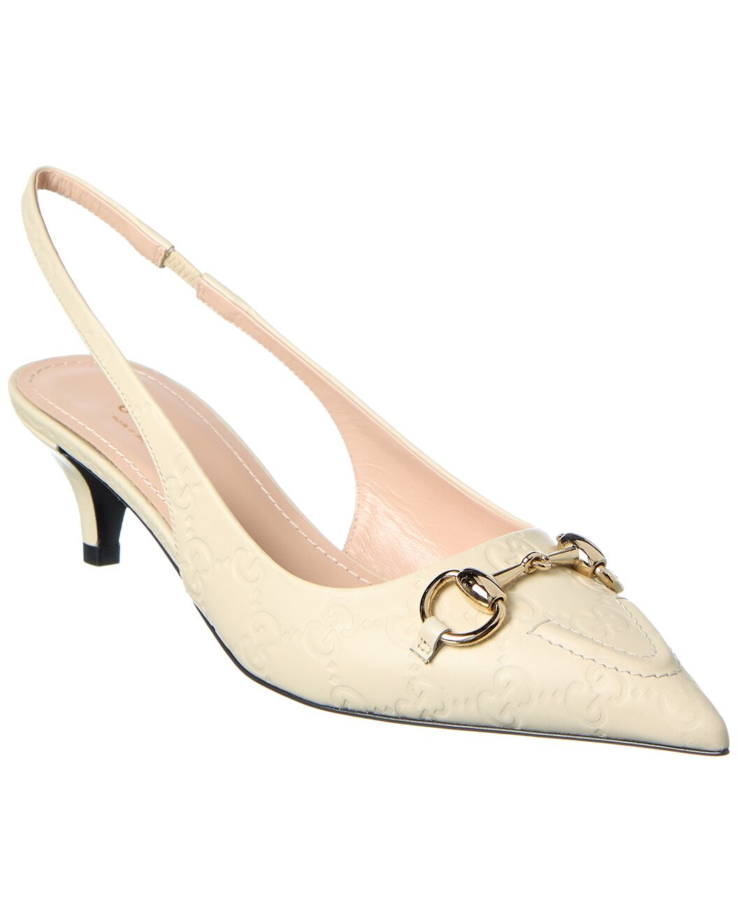 Gucci Horsebit Leather Slingback Pump - 1