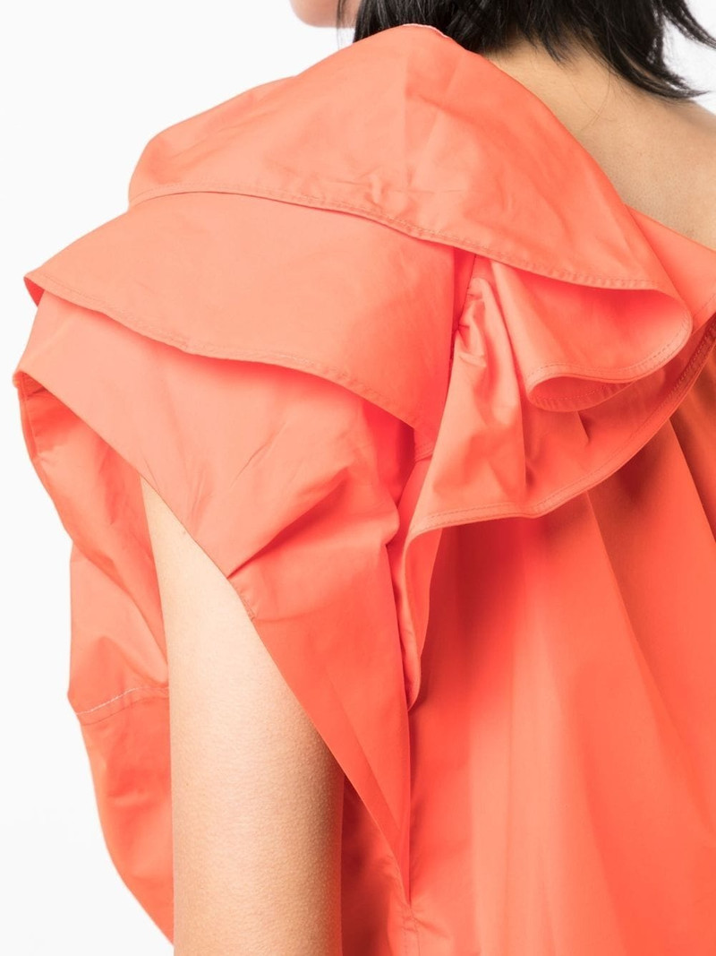 gathered-detail off-shoulder blouse 5
