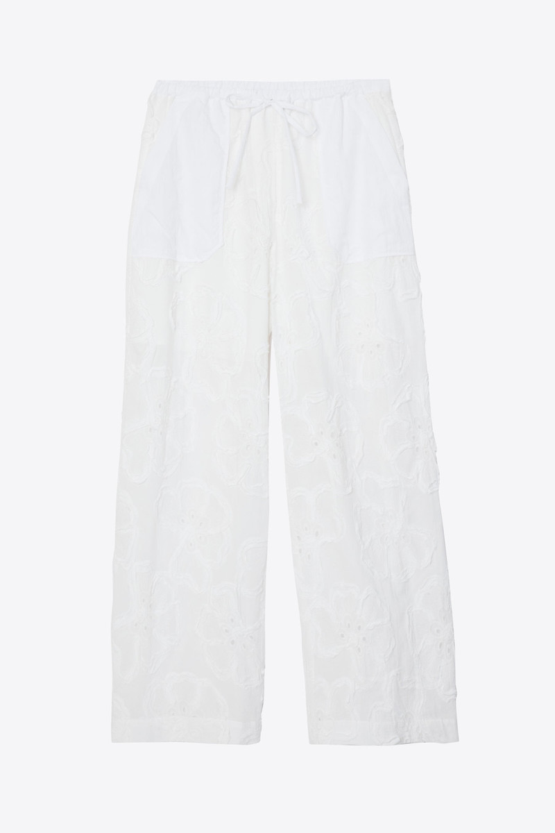 Embroidered Straight Leg Pull On Pants 8