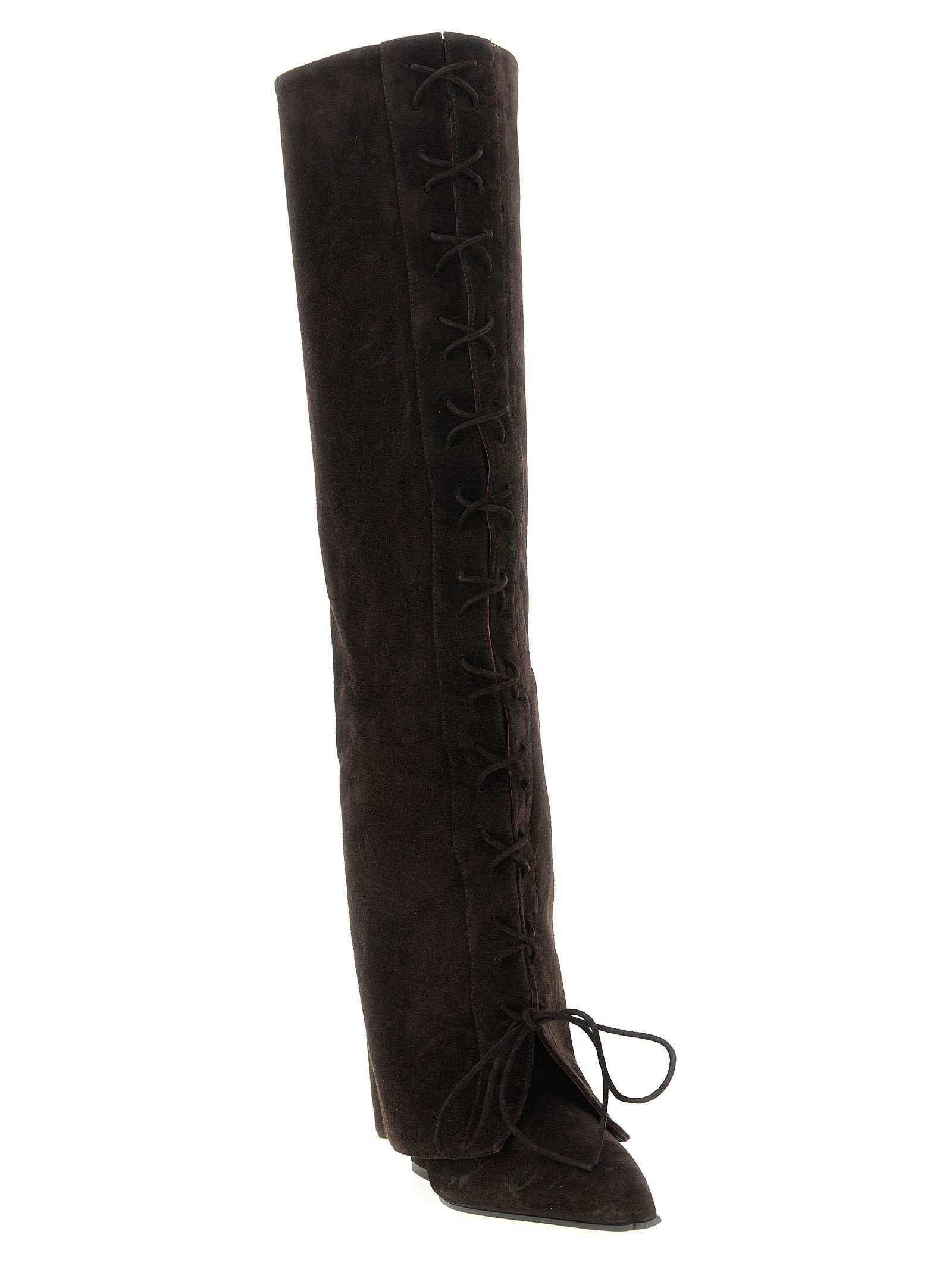 Paris Texas Women 'Jane Fold Over Lace Up' Boots - 2