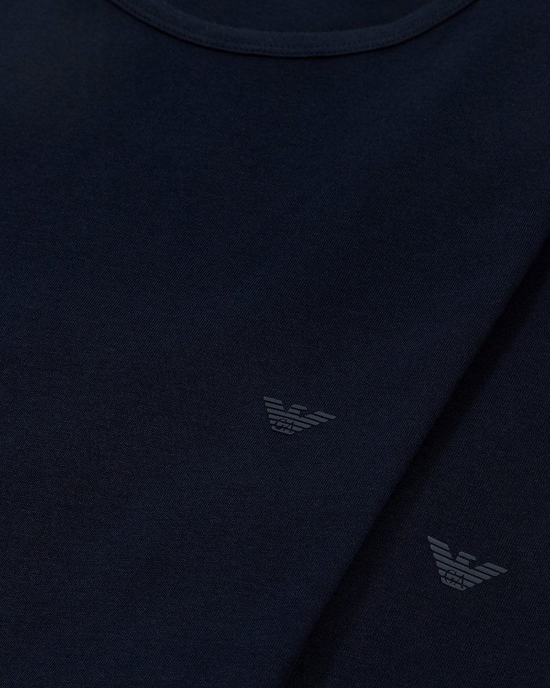 EMPORIO ARMANI Two-pack of regular-fit, pure cotton underwear T-shirts outlook