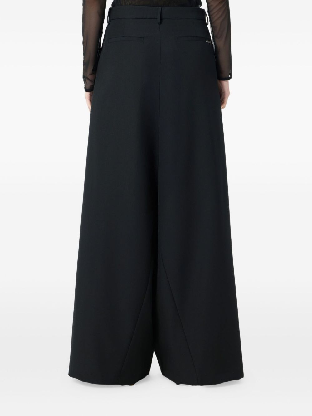 wide-leg panelled trousers - 4