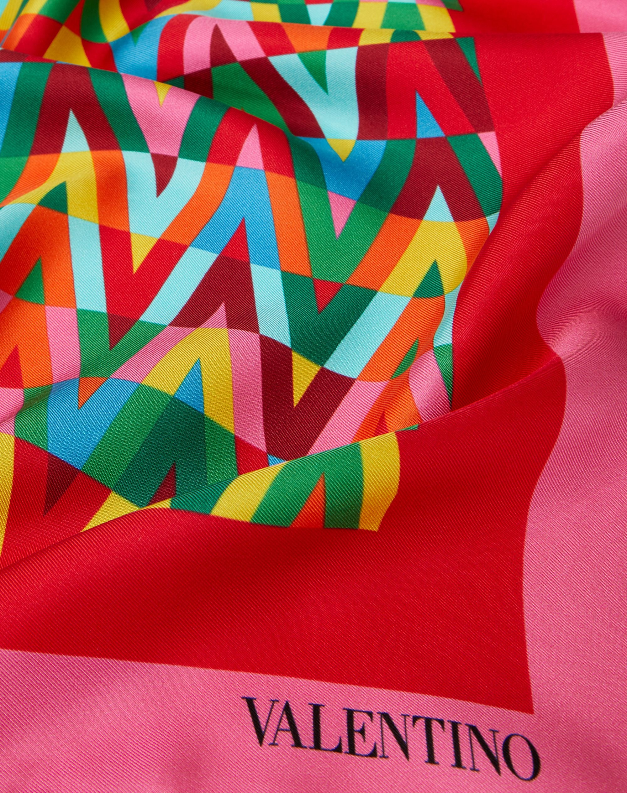 V OPTICAL VALENTINO ARCHIVE 1973 FOULARD IN SILK TWILL 90X90 CM - 2