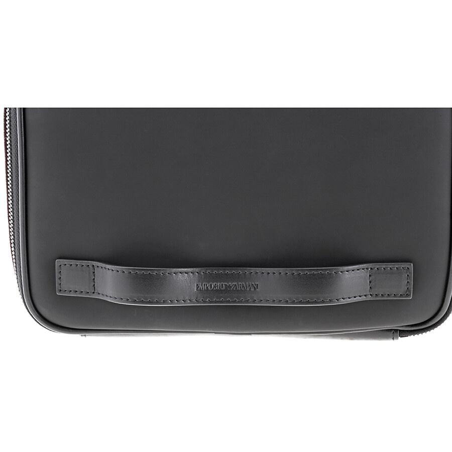 Emporio Armani Men's Sling Bag Velvet Clutch - 5