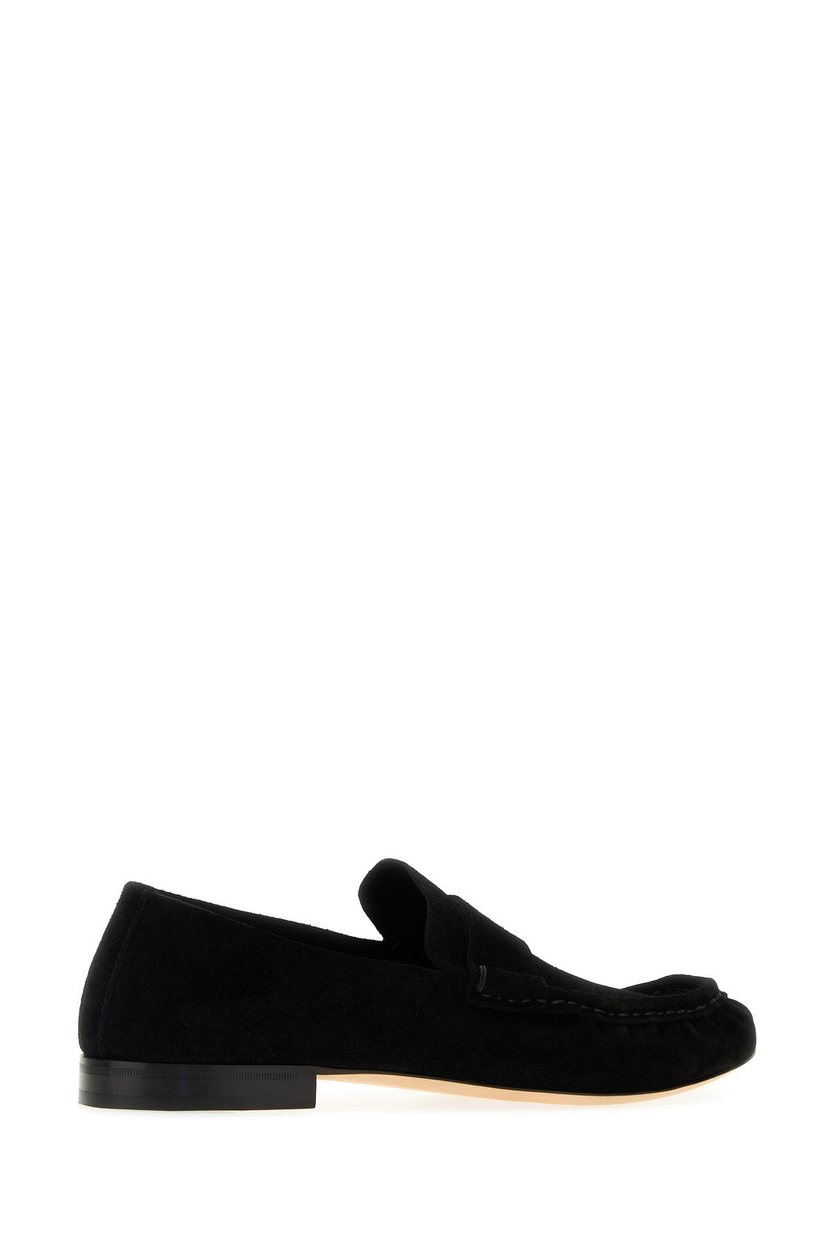 Black leather loafers - 3