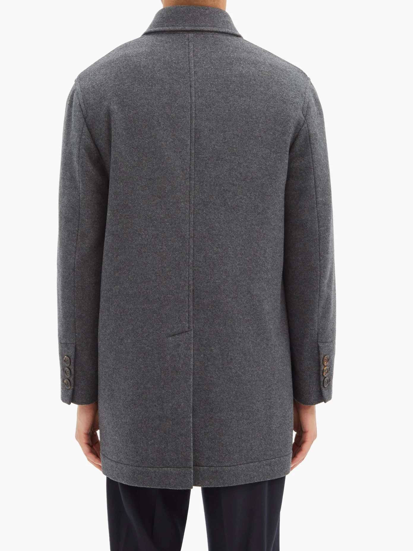 Single-breasted cashmere coat - 5