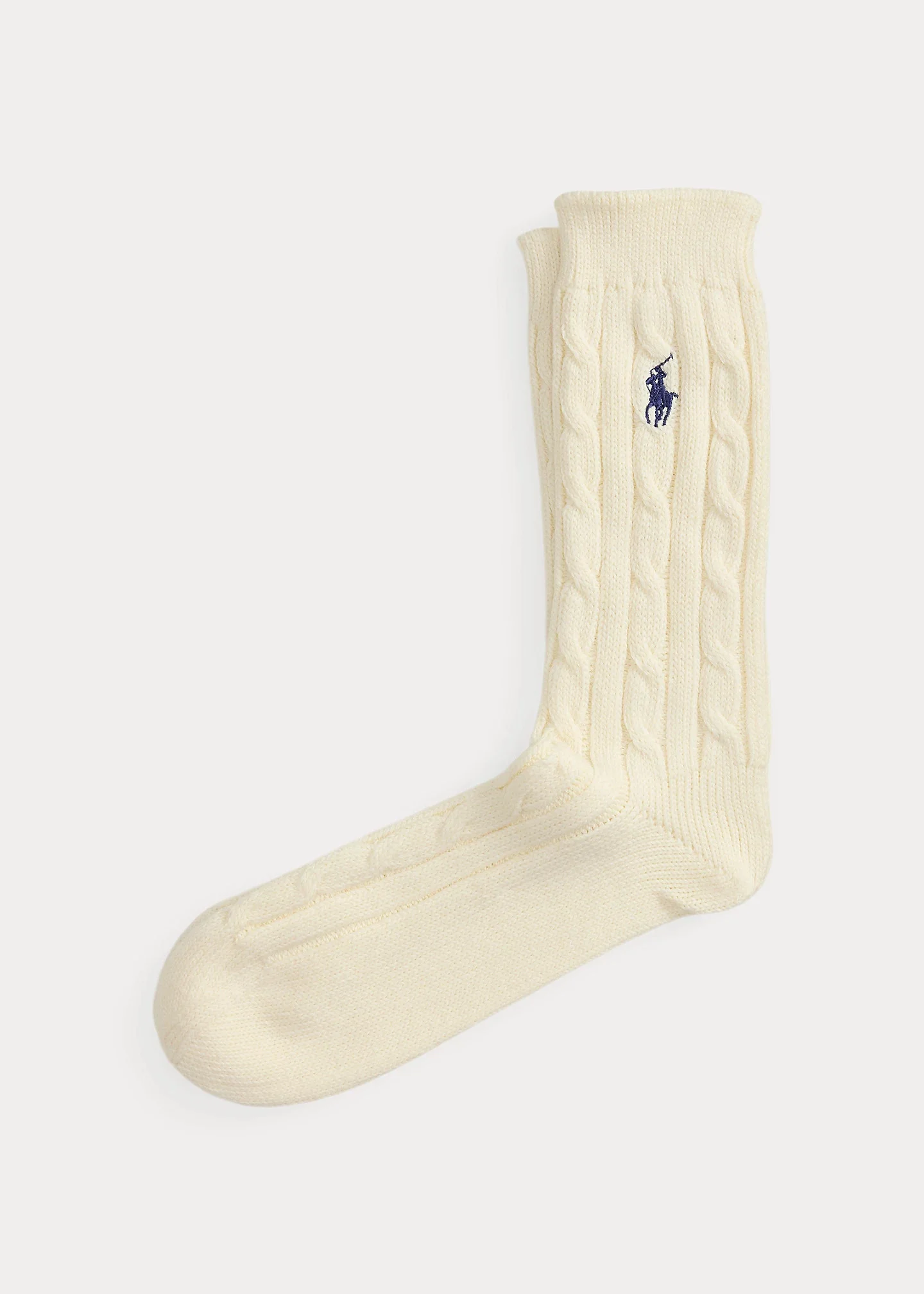 Cable-Knit Crew Socks - 1