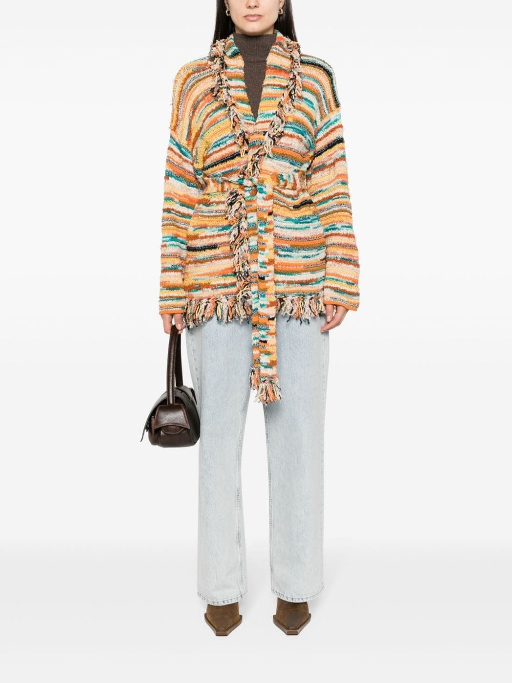 Madurai striped cardigan - 2
