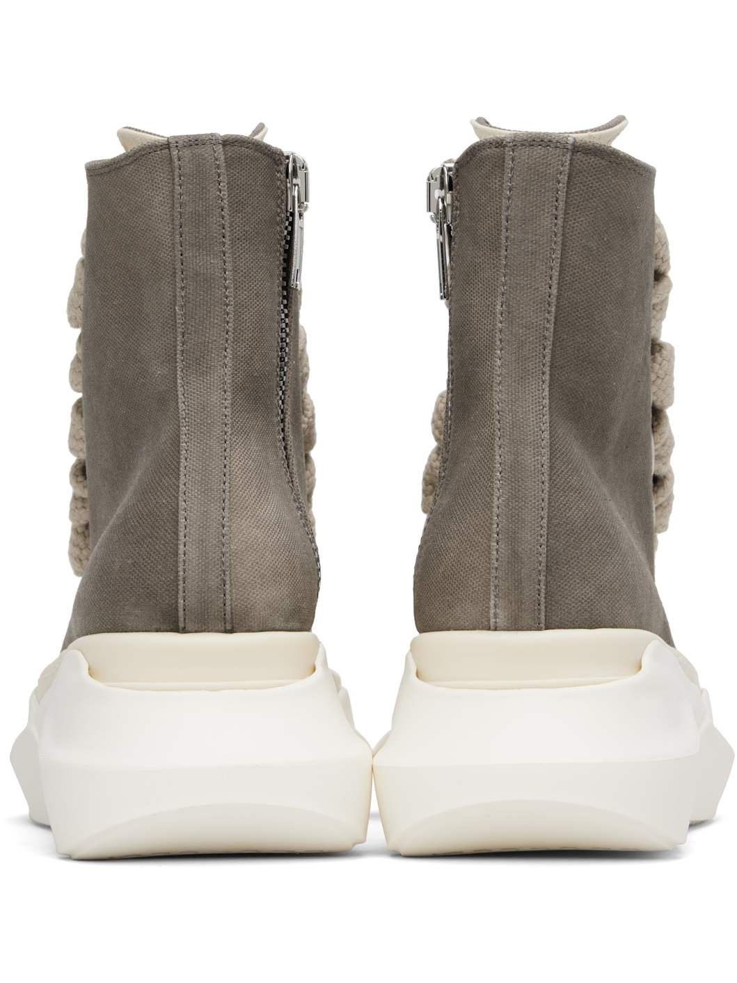 Gray Hollywood Jumbo Laces Abstract Sneak Sneakers - 2