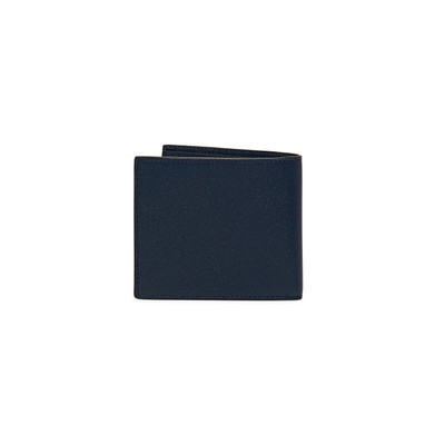 Santoni Blue saffiano leather wallet outlook