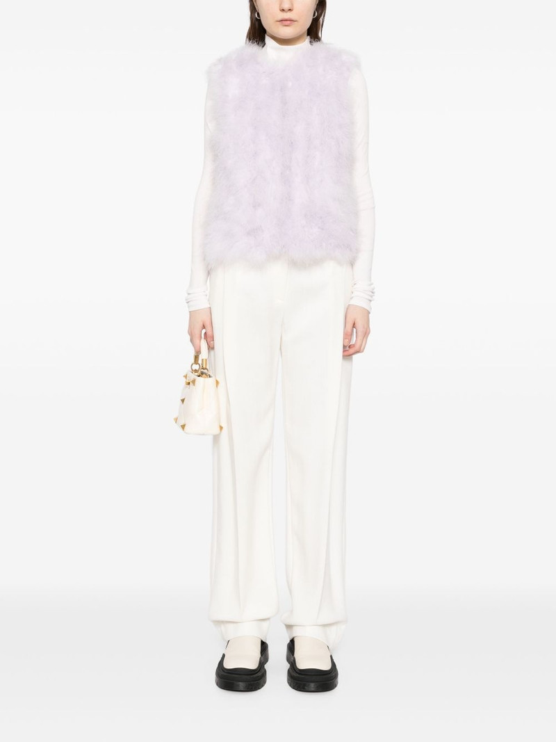 Yves Salomon feather silk vest outlook