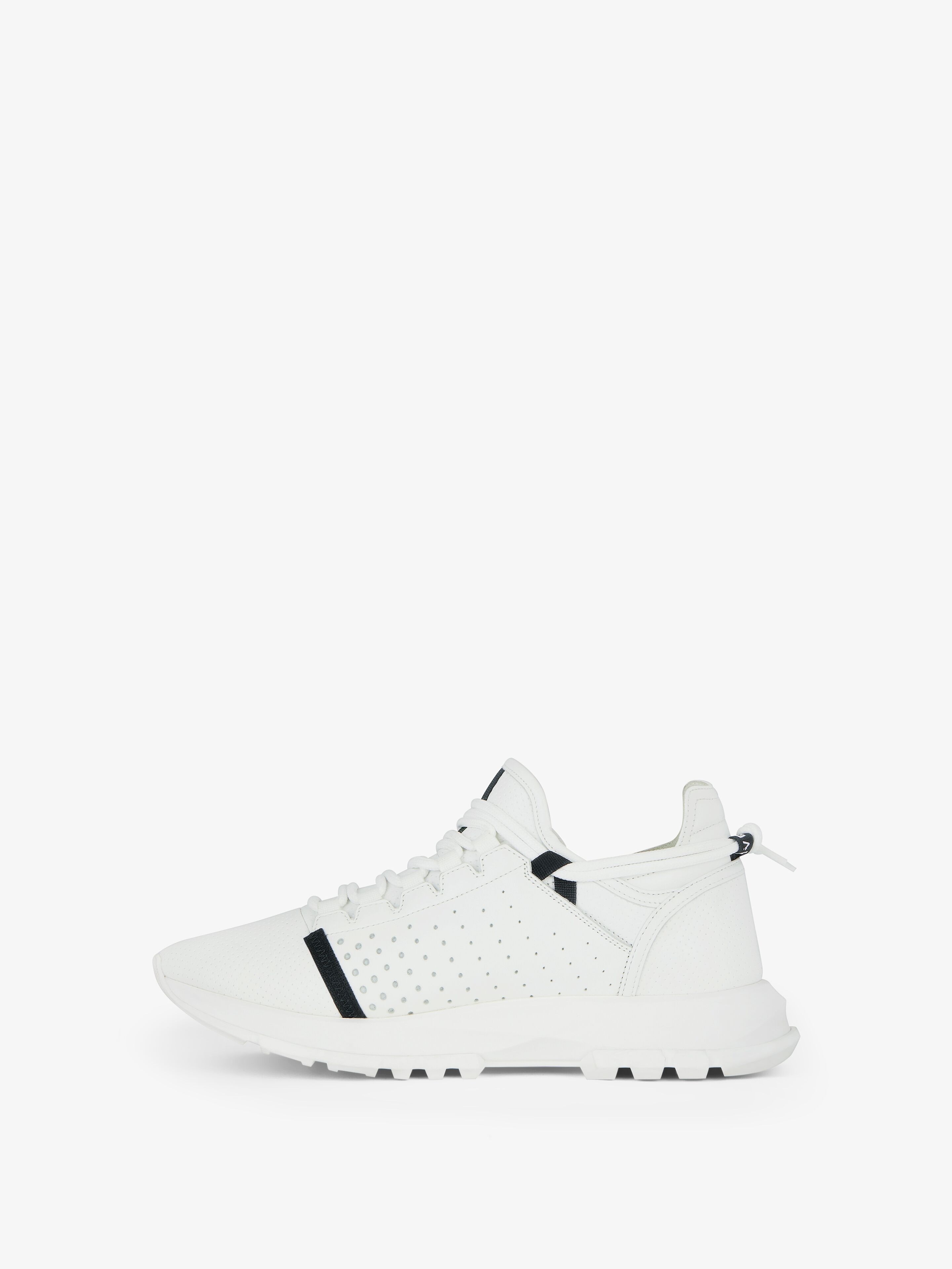 SPECTRE RUNNER SNEAKERS IN PERFORATED LEATHER WITH ZIP - 4