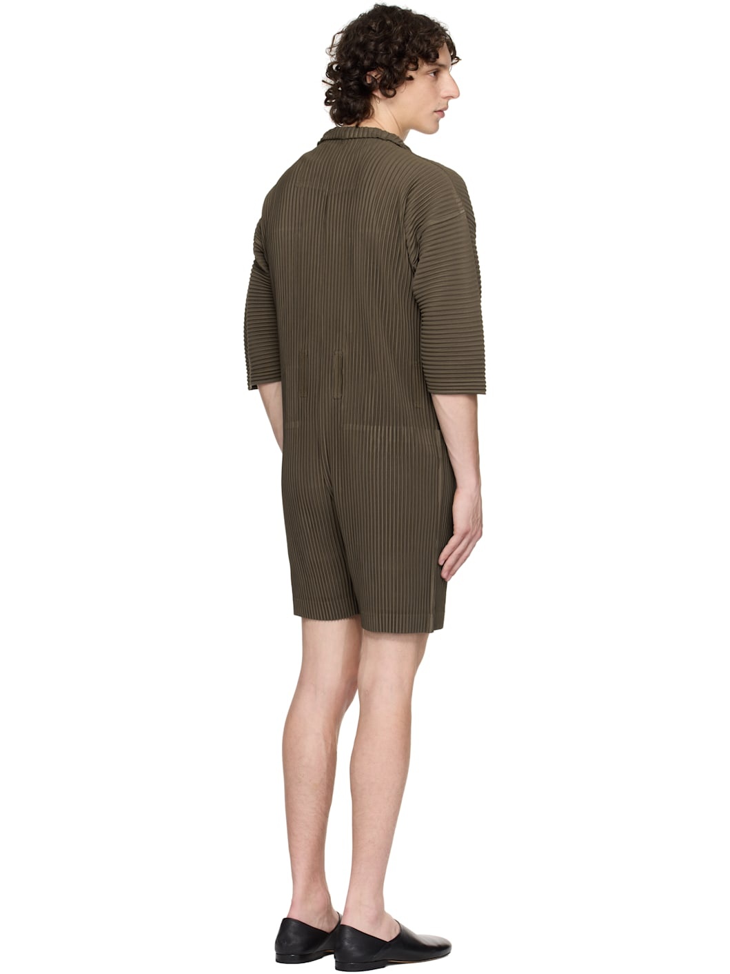 Brown Pleats Bottoms 3 Jumpsuit - 3