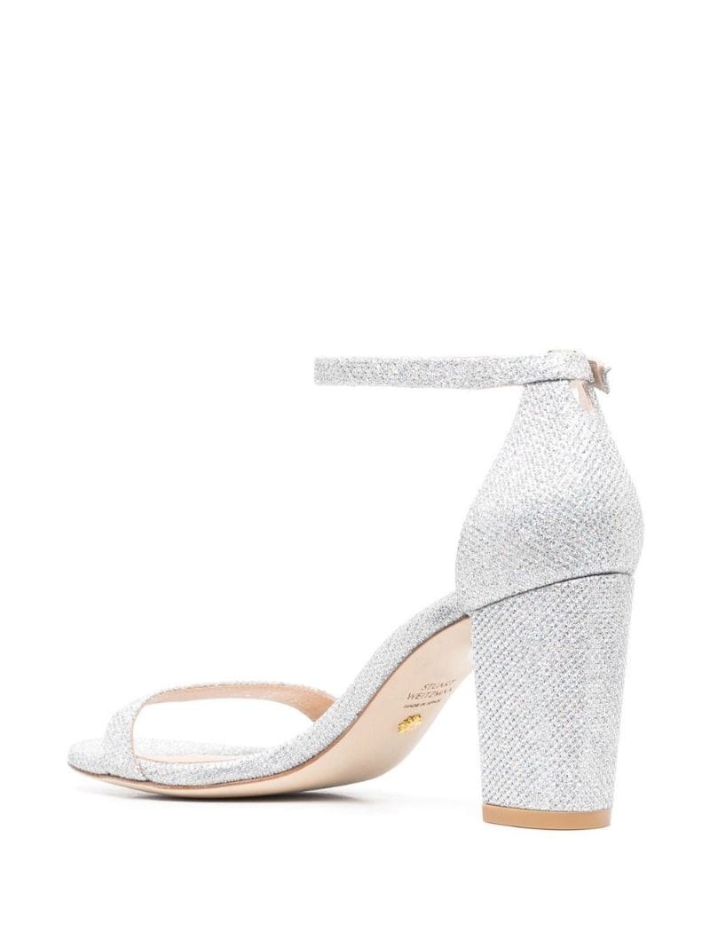 Nearly Nude 65mm glittered sandals - 3