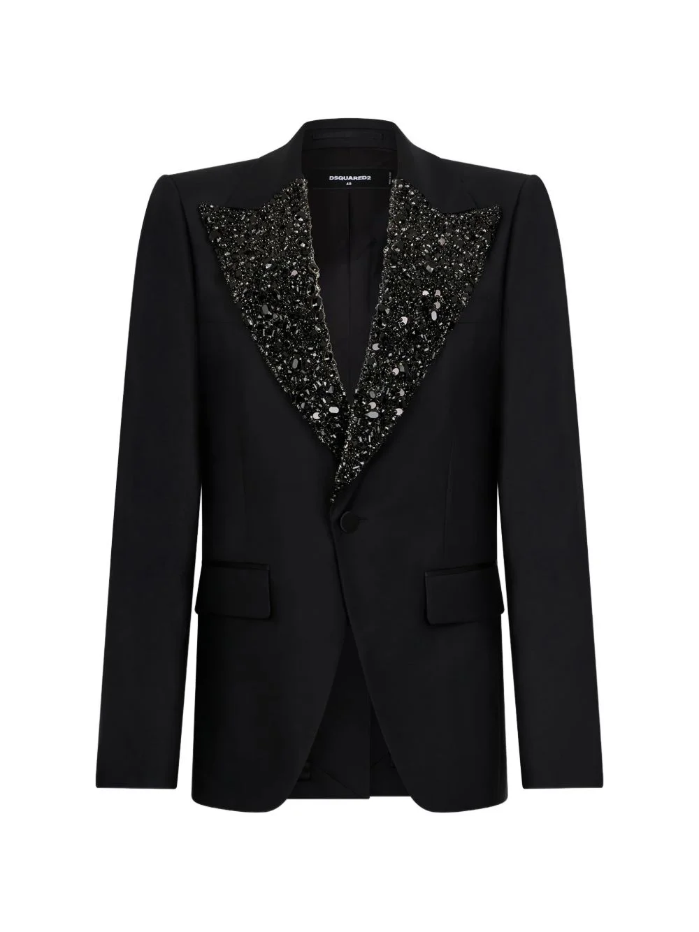 embellished-lapels blazer - 1