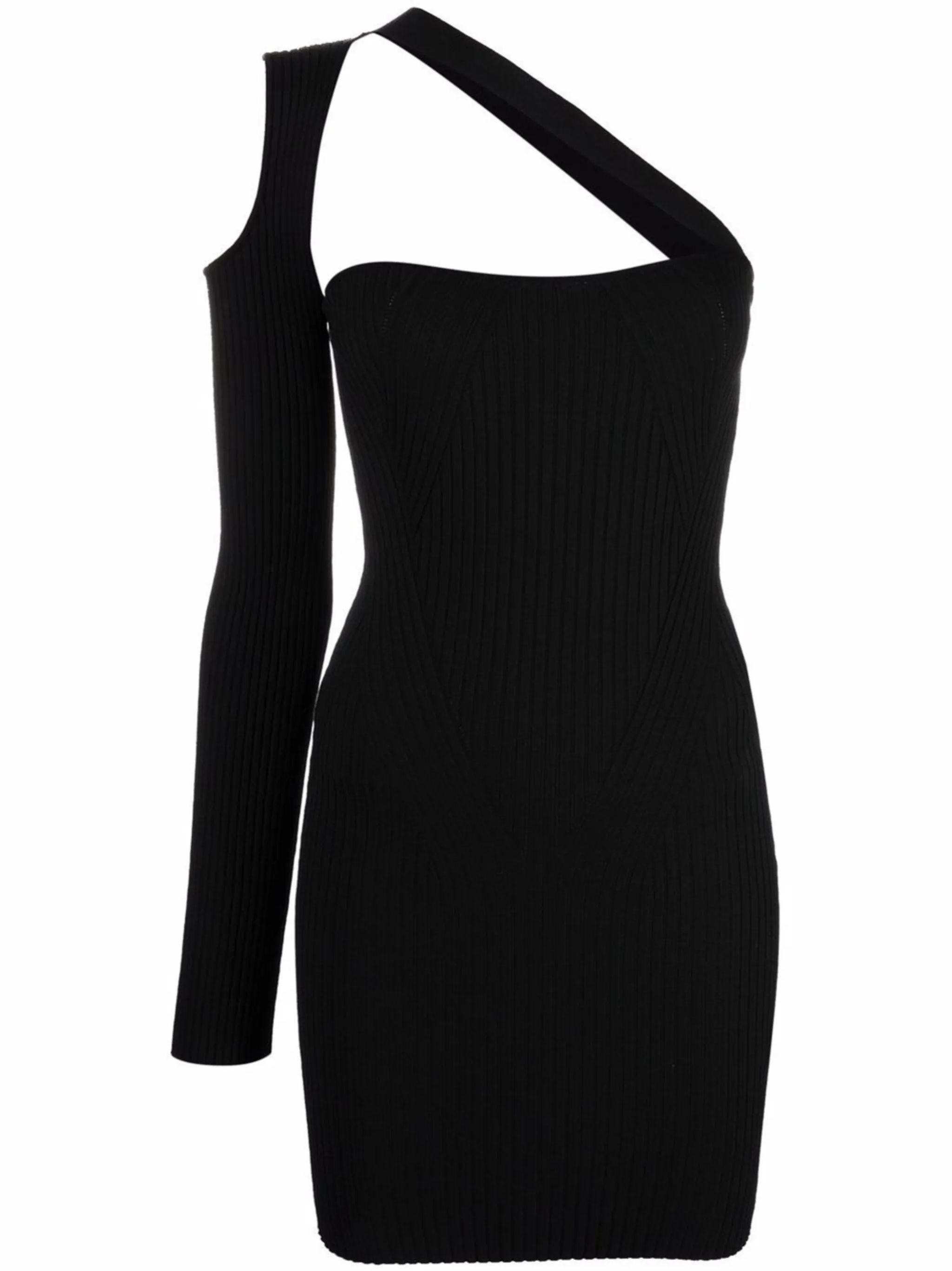 The RIBBED-KNIT ASYMMETRICAL MONO SHOULDER DRESS by ANDREADAMO is a stunning addition to your wardro - 1