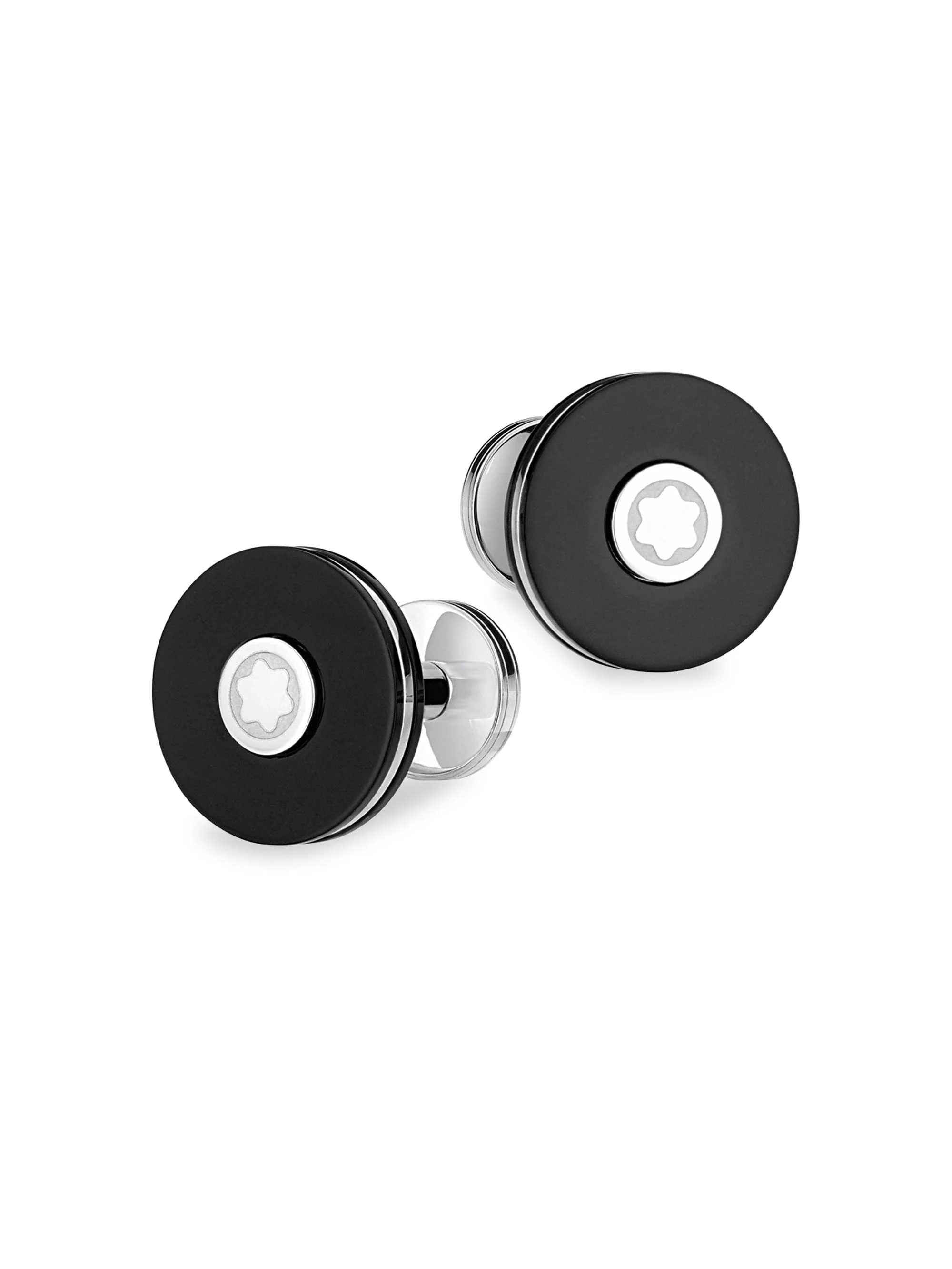 Men's PIX Black Cuff Links - Black Silver - 1