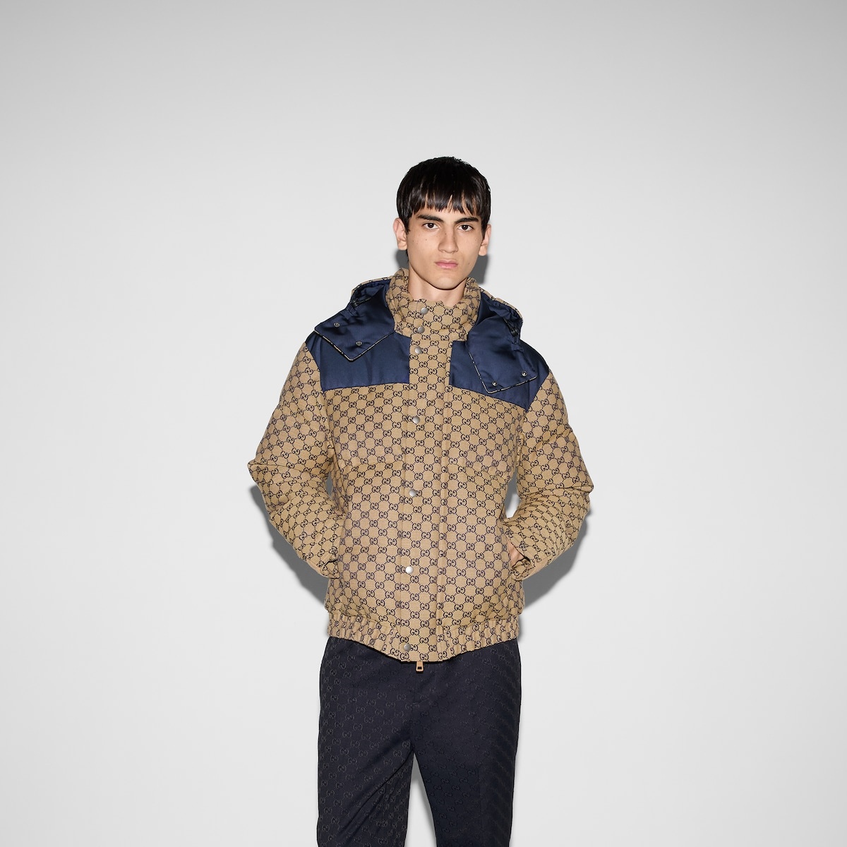 GG canvas down jacket - 3