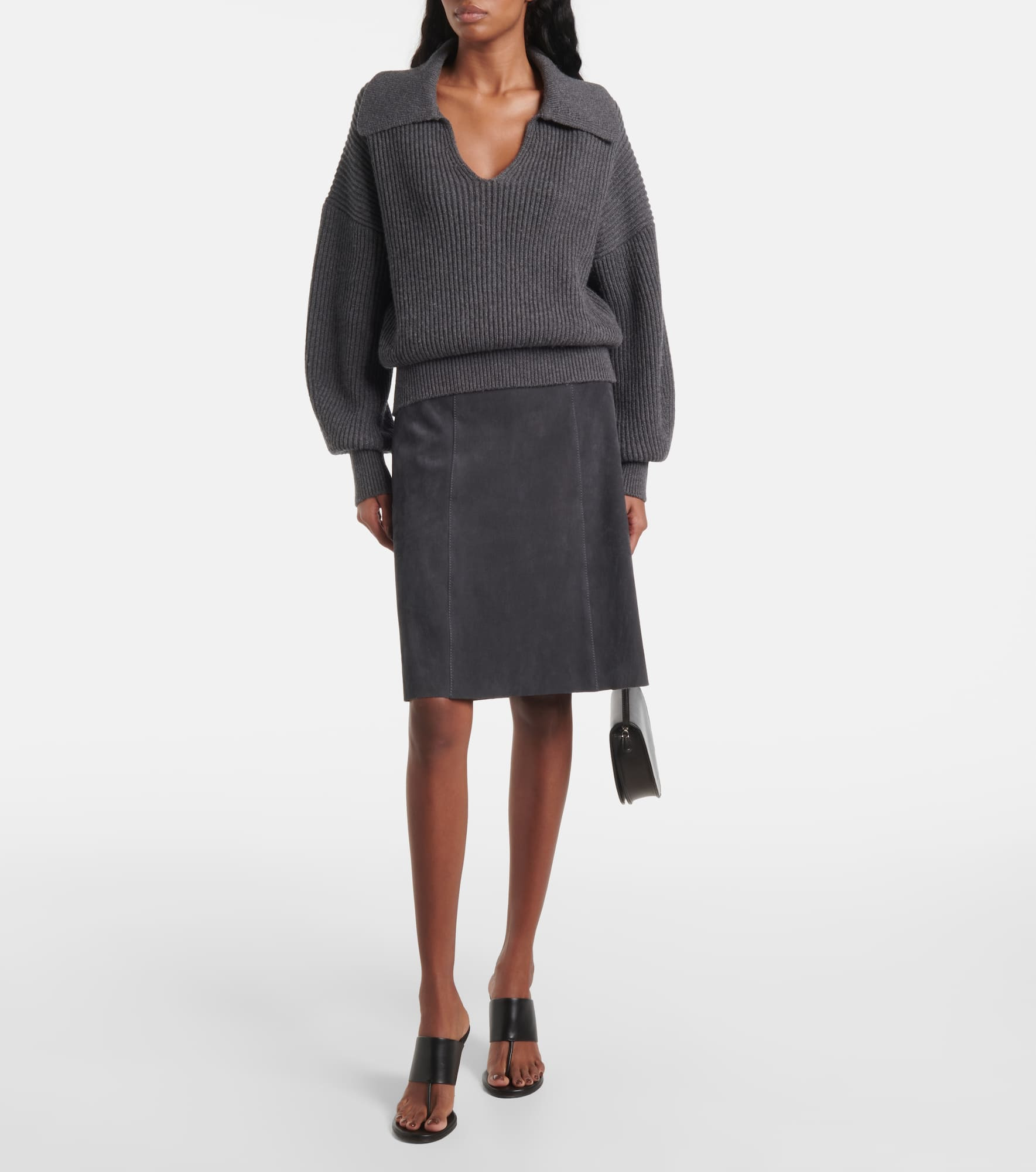 Suede midi skirt - 2