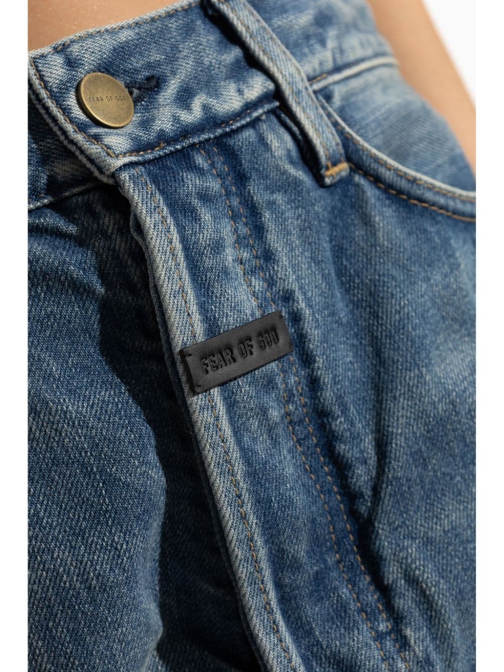 logo straight-leg jeans - 5