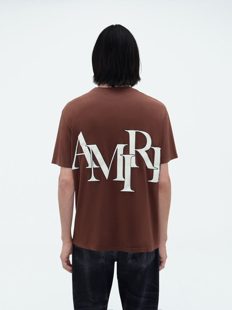 AMIRI STAGGERED LOGO TEE 4
