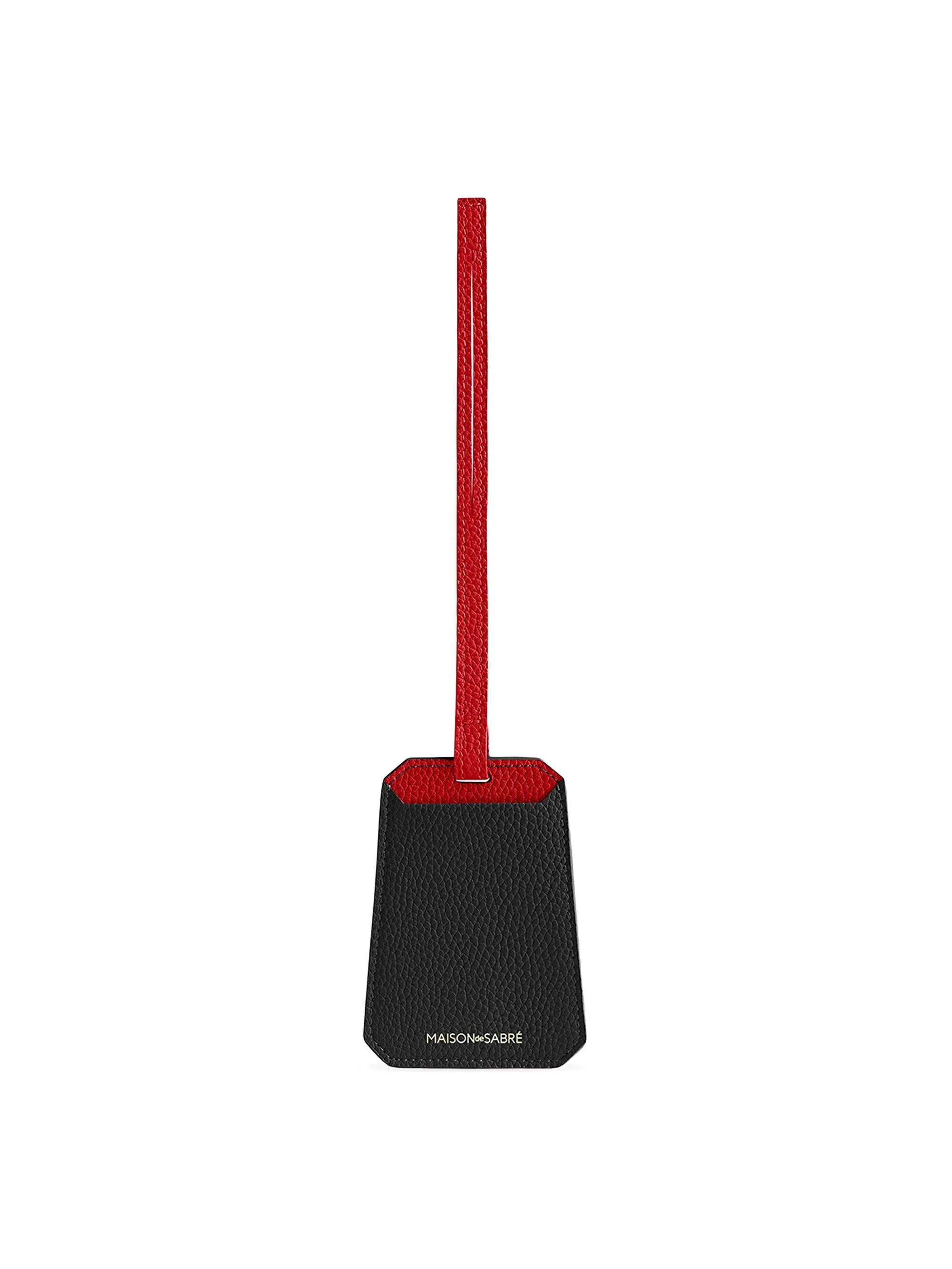 Leather Luggage Tag - Rouge Noir - 1