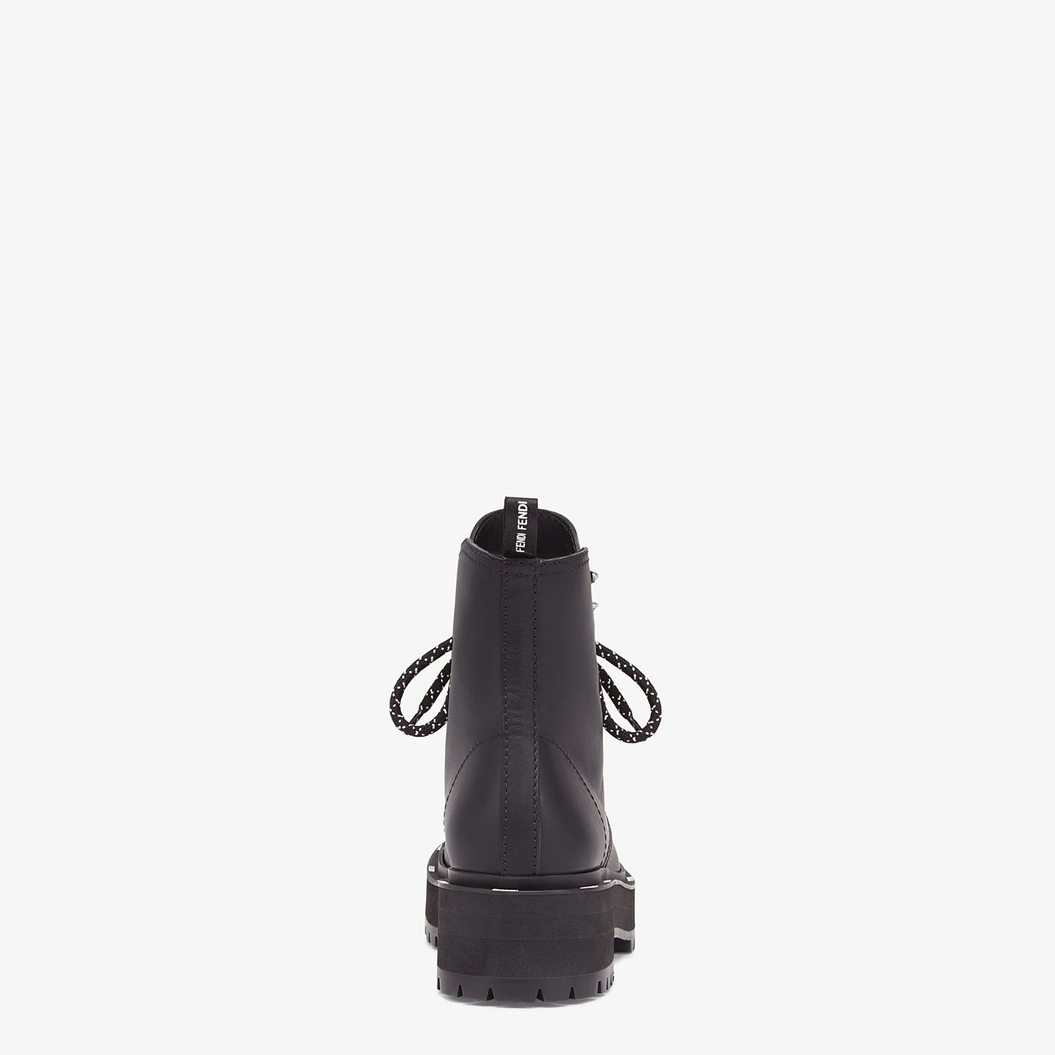 Black leather biker boots - 3