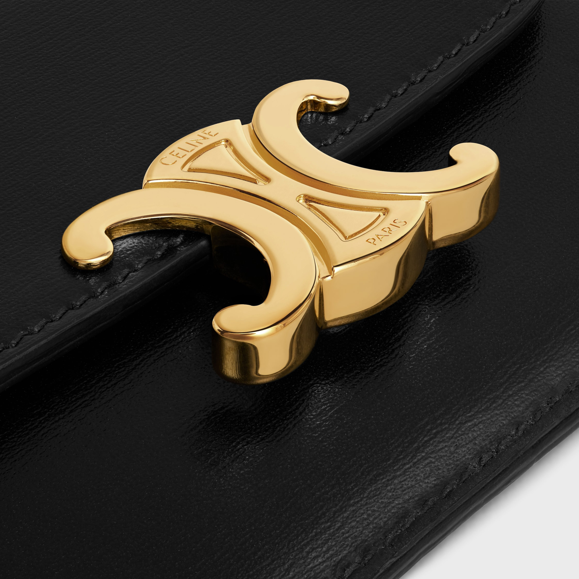 CARD HOLDER WITH FLAP TRIOMPHE in Shiny calfskin - 5