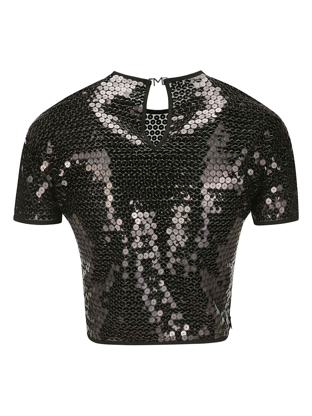 short-sleeved sequinned blouse - 2