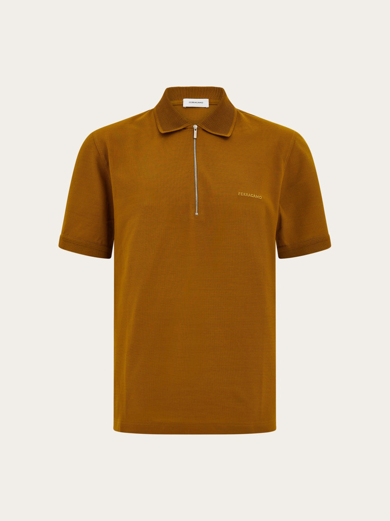 Polo shirt with zip collar 1