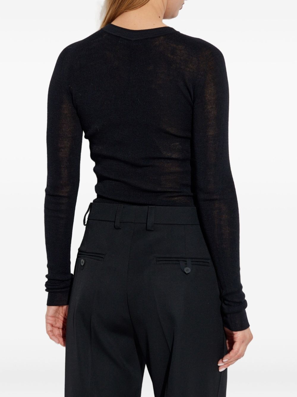 button-embellished wool sweater - 4