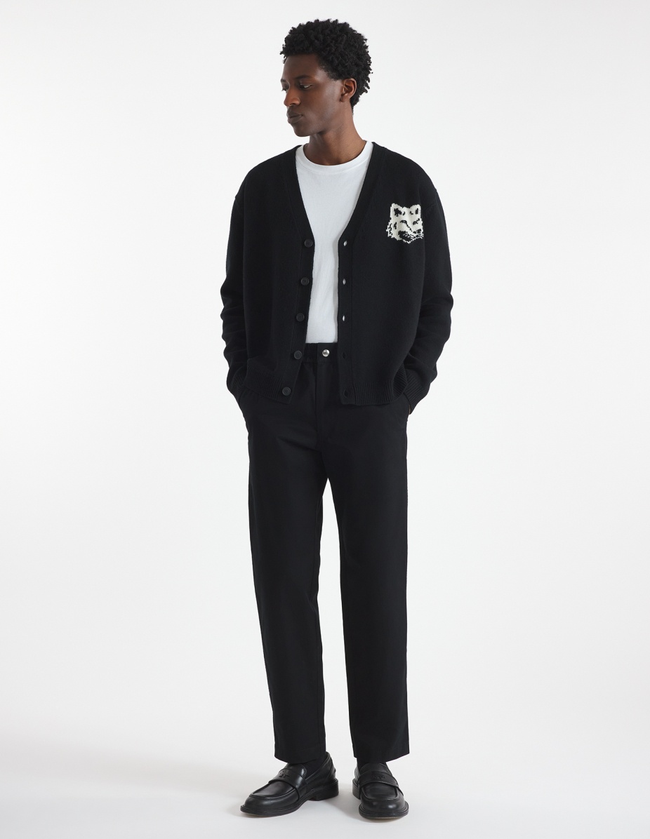 Maison Kitsuné FOX HEAD INTARSIA COMFORT CARDIGAN | REVERSIBLE