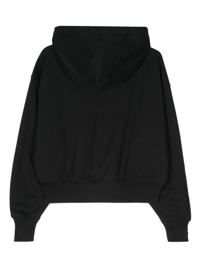 Y-3 logo-print cotton hoodie outlook