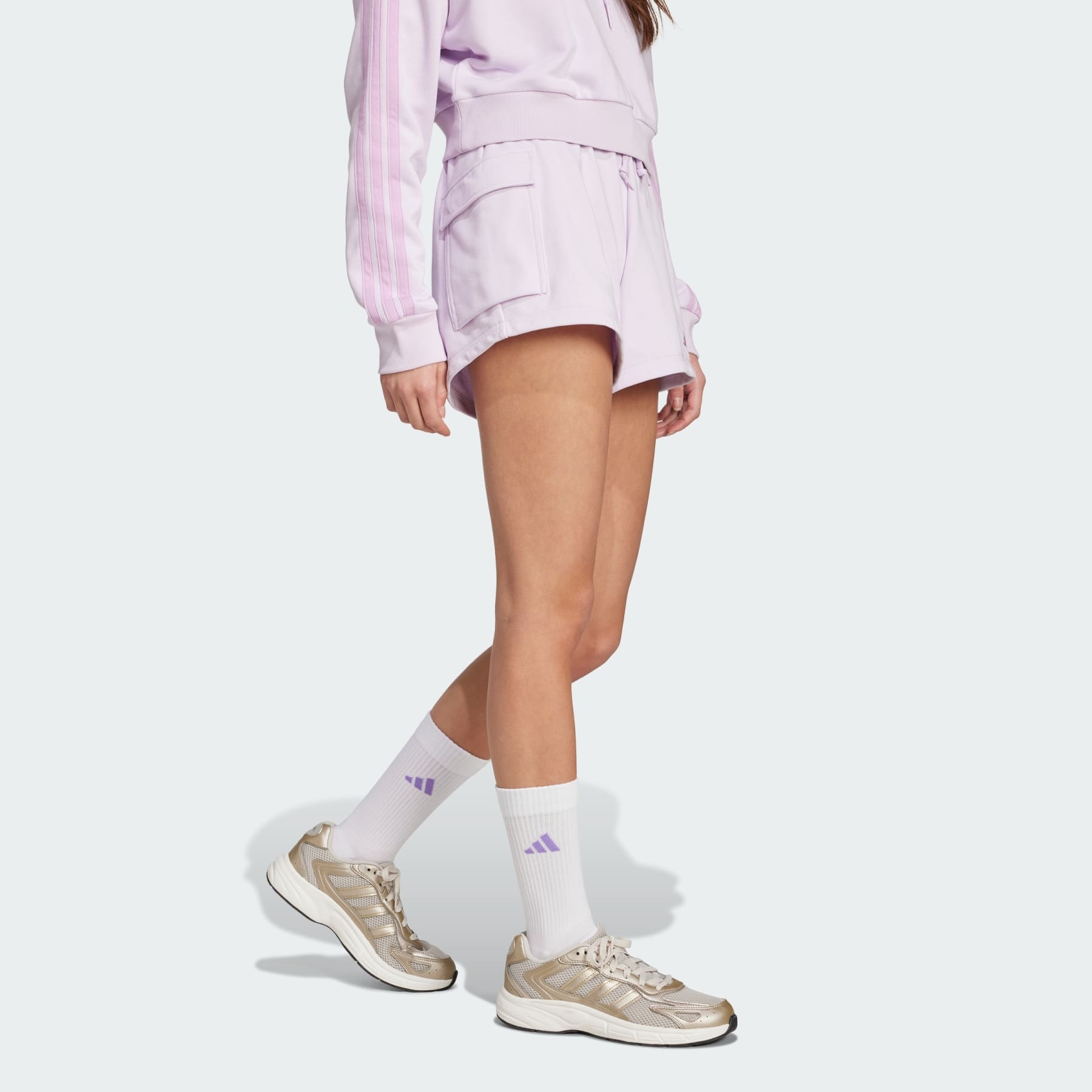 Essentials Small Logo French Terry Cargo Shorts - 4