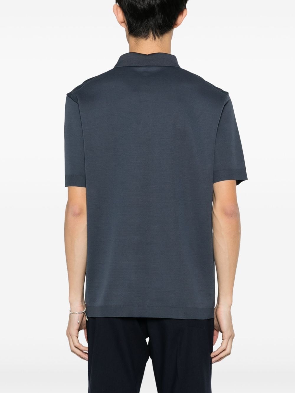 knitted cotton polo shirt - 4
