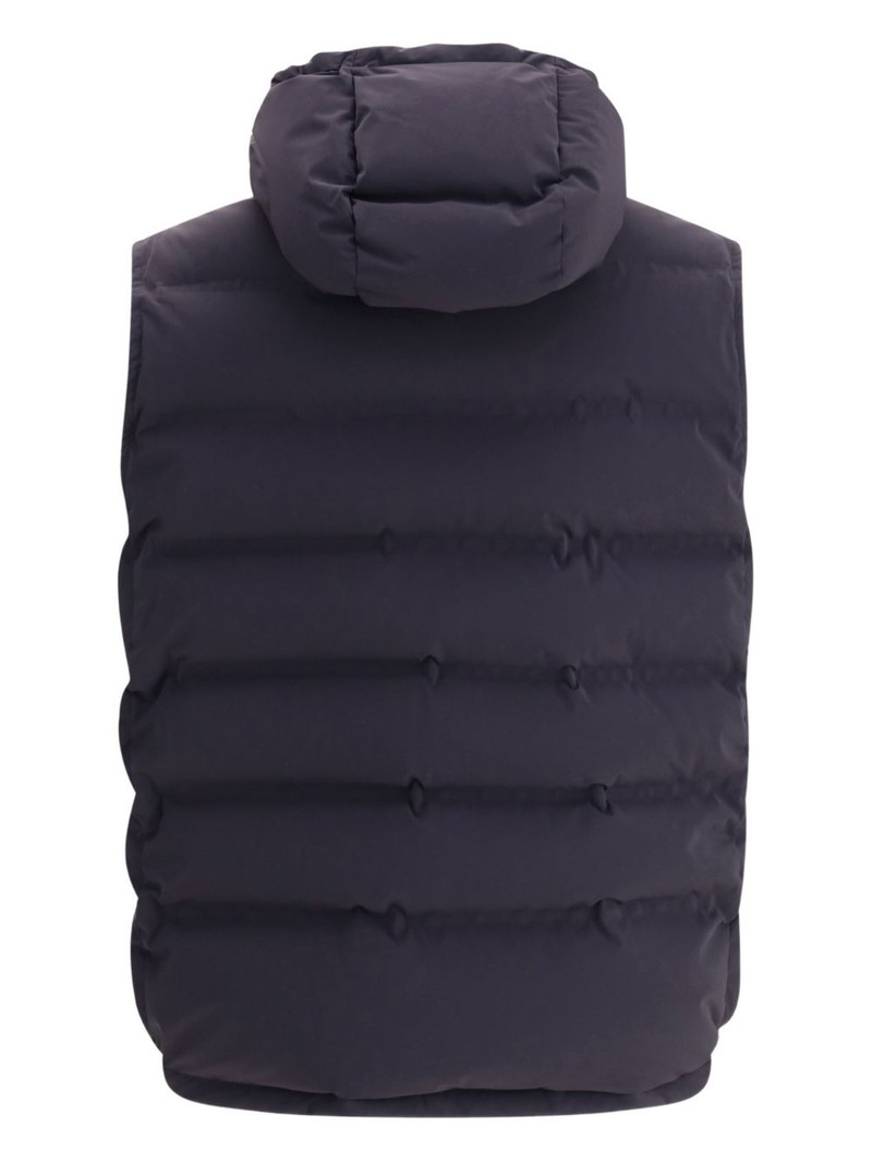 Brunello Cucinelli hooded quilted gilet outlook